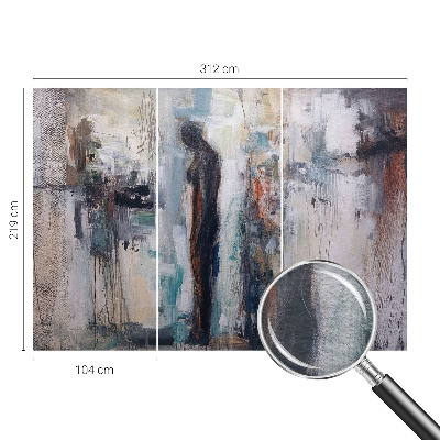 Decorative wall mural for living room featuring a mysterious figure