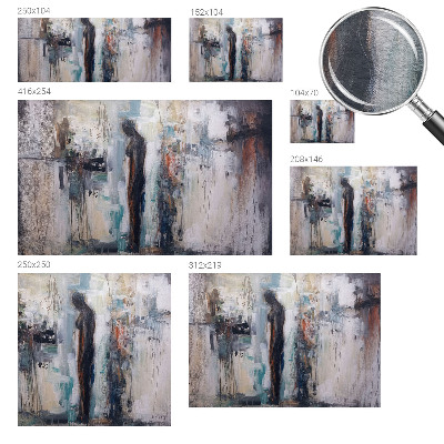 Decorative wall mural for living room featuring a mysterious figure