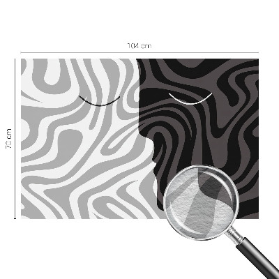 Premium photo wallpaper with an abstract faces design