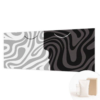 Premium photo wallpaper with an abstract faces design