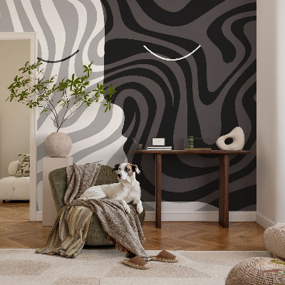 Premium photo wallpaper with an abstract faces design