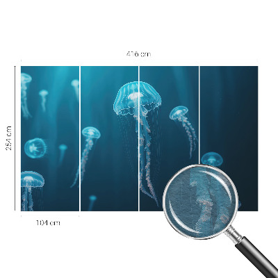 Non-woven wall mural with a maritime elegant design