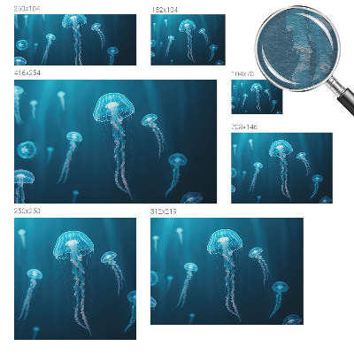 Non-woven wall mural with a maritime elegant design