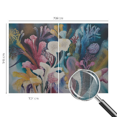 Wallpaper mural featuring a floral explosion