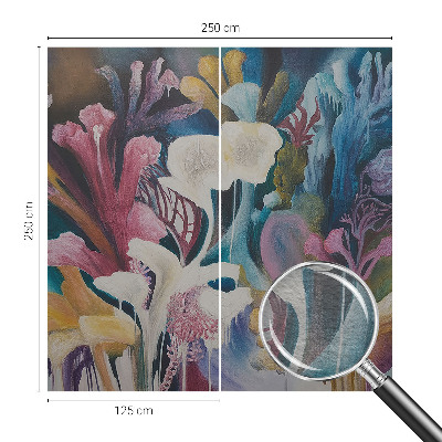 Wallpaper mural featuring a floral explosion