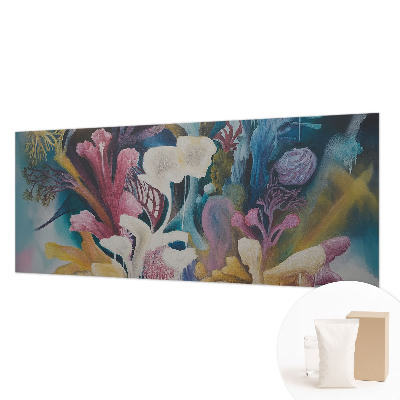 Wallpaper mural featuring a floral explosion