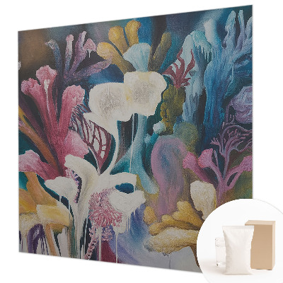 Wallpaper mural featuring a floral explosion