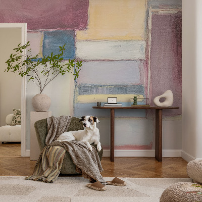 Photo wallpaper with a geometric forms pattern