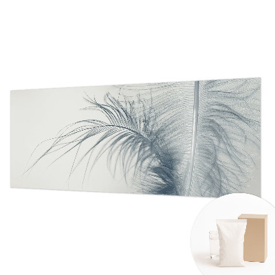 Photo wall mural with a delicate feather design
