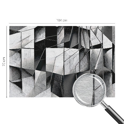 Wall mural for bedroom with a geometric abstraction design