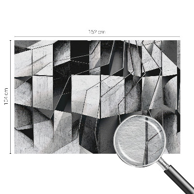 Wall mural for bedroom with a geometric abstraction design