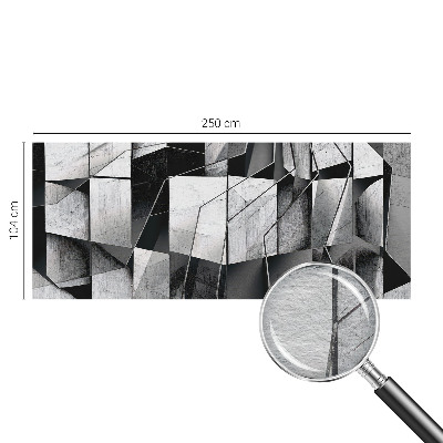 Wall mural for bedroom with a geometric abstraction design