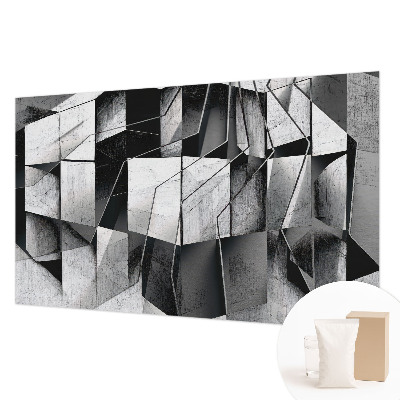 Wall mural for bedroom with a geometric abstraction design