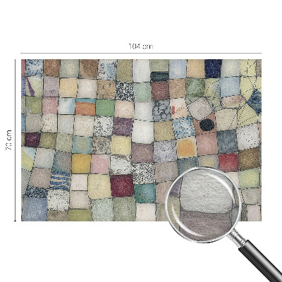 Bedroom wall mural wallpaper with a colorful mosaic design