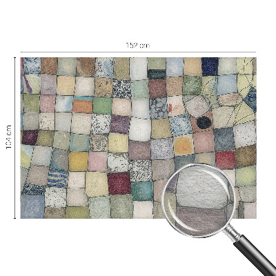 Bedroom wall mural wallpaper with a colorful mosaic design
