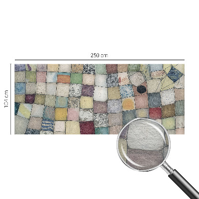 Bedroom wall mural wallpaper with a colorful mosaic design