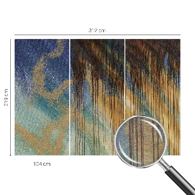 Wallpaper mural for living room featuring an abstract composition