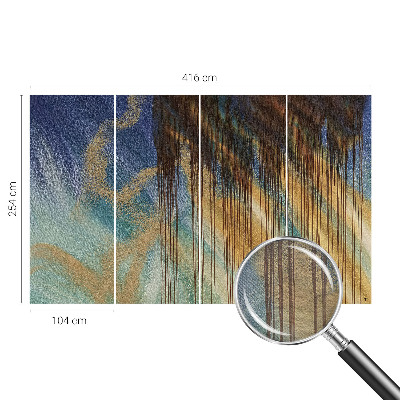 Wallpaper mural for living room featuring an abstract composition