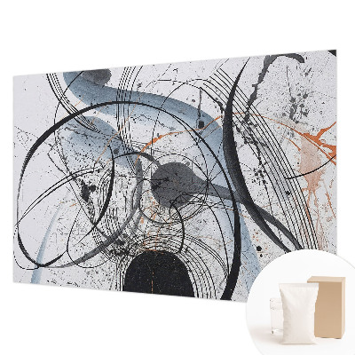 Large wallpaper mural with an expressive abstract design