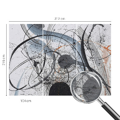 Large wallpaper mural with an expressive abstract design