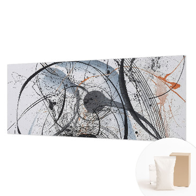 Large wallpaper mural with an expressive abstract design