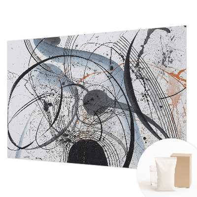 Large wallpaper mural with an expressive abstract design