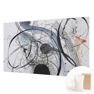 Large wallpaper mural with an expressive abstract design