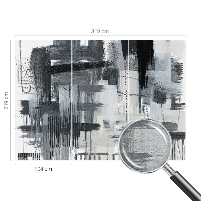 Modern wall mural with modern art motif