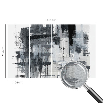 Modern wall mural with modern art motif