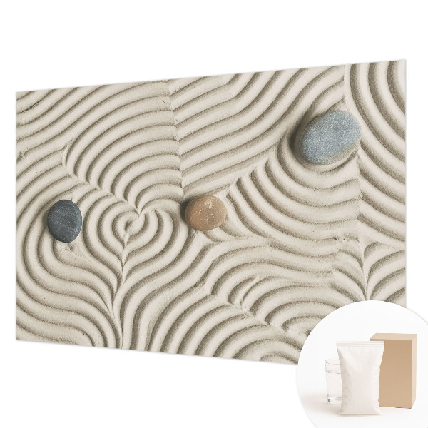 Large wall mural wallpaper with a harmonious waves design