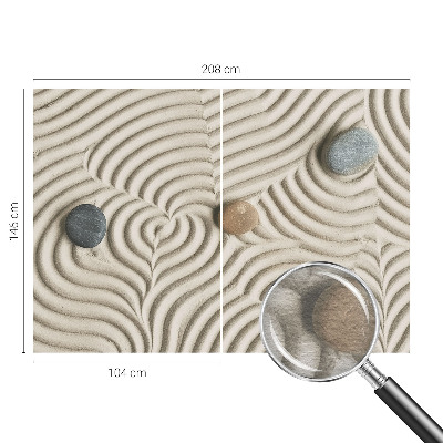 Large wall mural wallpaper with a harmonious waves design