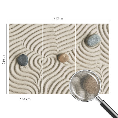 Large wall mural wallpaper with a harmonious waves design