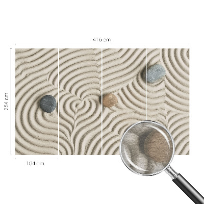 Large wall mural wallpaper with a harmonious waves design