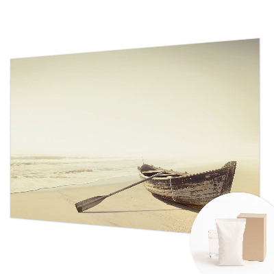 Custom size wall mural with a seaside tranquility design