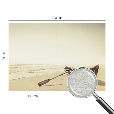 Custom size wall mural with a seaside tranquility design