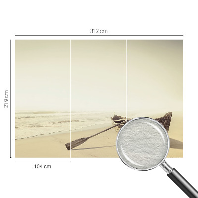 Custom size wall mural with a seaside tranquility design