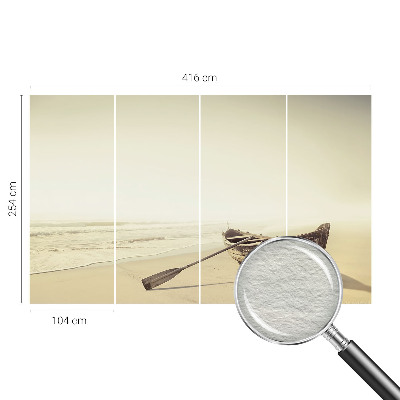 Custom size wall mural with a seaside tranquility design