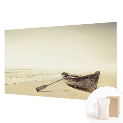 Custom size wall mural with a seaside tranquility design