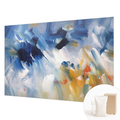 Modern wall mural for bedroom in a colorful strokes design
