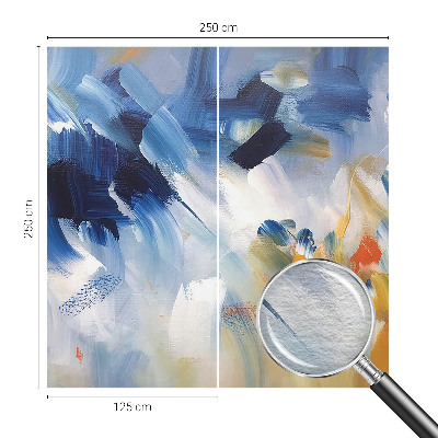 Modern wall mural for bedroom in a colorful strokes design