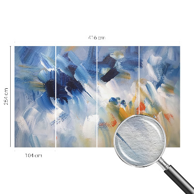 Modern wall mural for bedroom in a colorful strokes design
