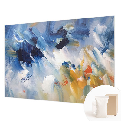 Modern wall mural for bedroom in a colorful strokes design