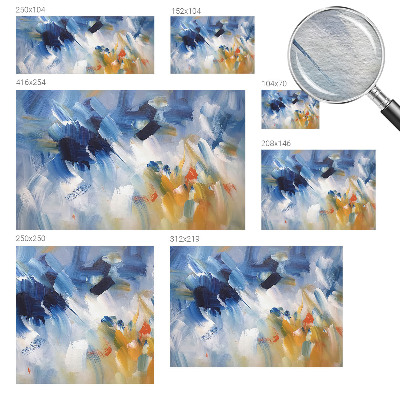 Modern wall mural for bedroom in a colorful strokes design