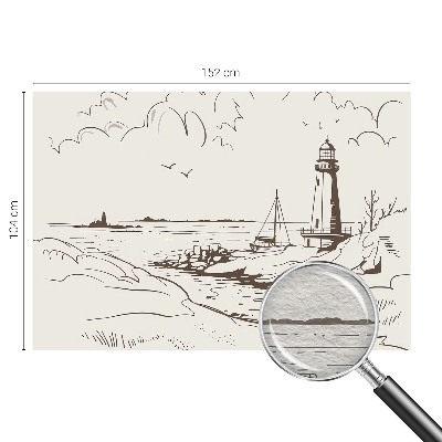 Modern wall mural for living room Coastal landscape