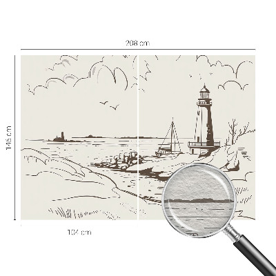 Modern wall mural for living room Coastal landscape