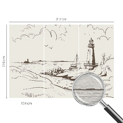 Modern wall mural for living room Coastal landscape