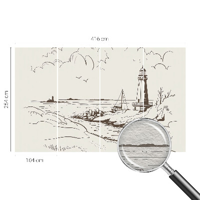 Modern wall mural for living room Coastal landscape