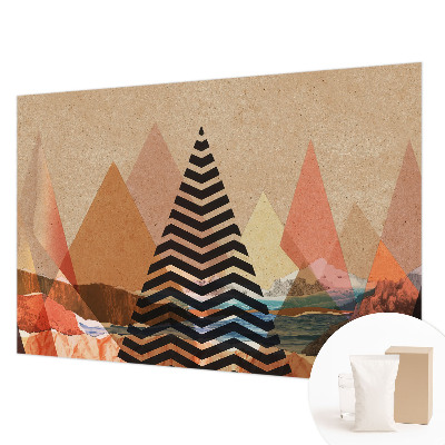 High quality photo wallpaper with an abstract landscape design