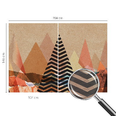 High quality photo wallpaper with an abstract landscape design