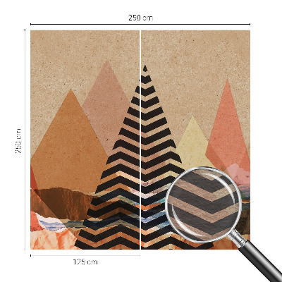 High quality photo wallpaper with an abstract landscape design